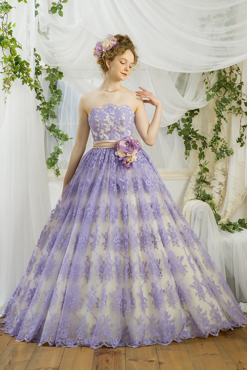 カラードレス　パープル1