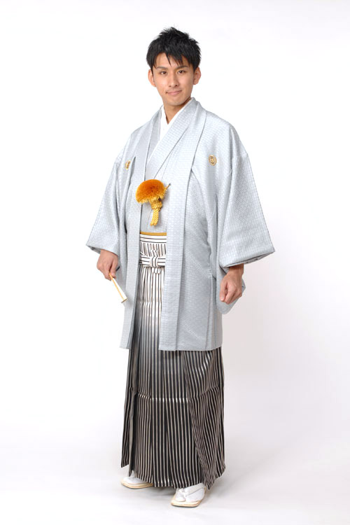 紋付袴　シルバー