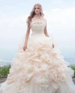 【レンタル可能】フェミニンラインのウェディングドレス