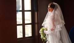 【レンタル可能】フィッシュテールとフリルのロングトレーンでシンプルなマーメイドドレス