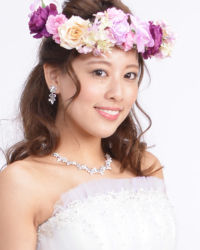 花かんむり×ゆる巻きヘア